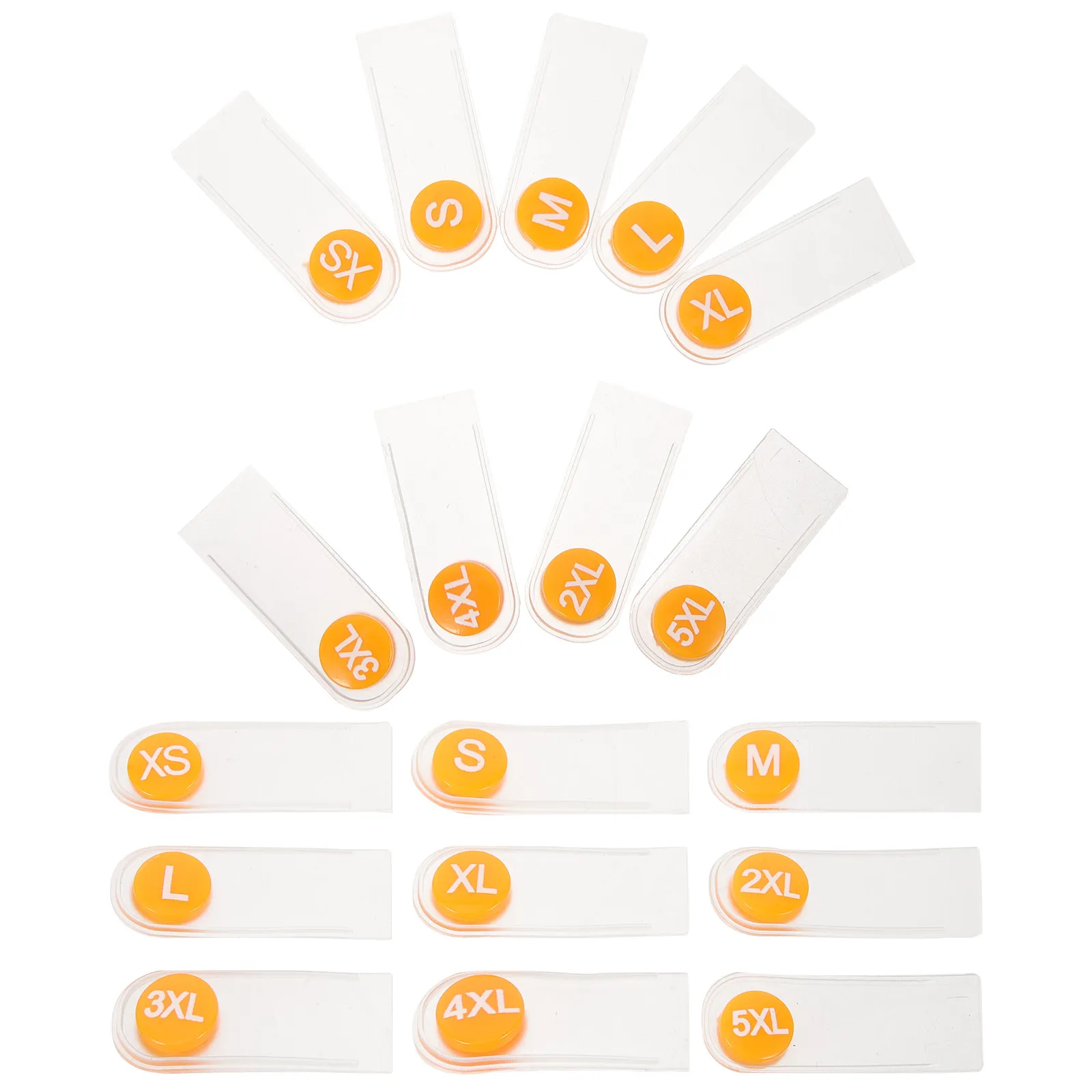 

90 шт. пластиковых этикеток для одежды с указанием размера, безопасных для отпаривания, моющихся, с прозрачным логотипом, аксессуары для магазинов одежды, для розничной торговли