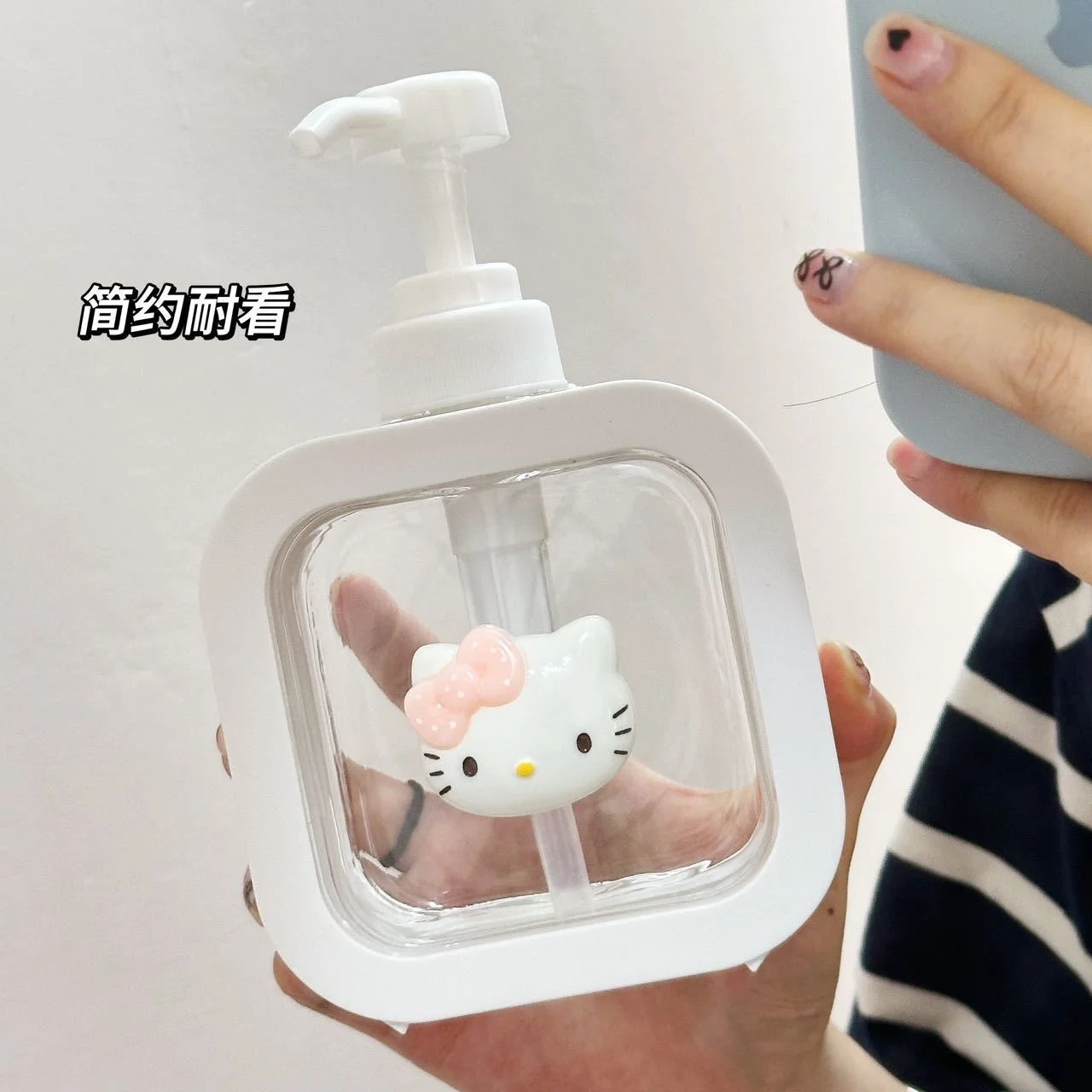 Hello Kitty 500ML Soap Dispenser Refillable Empty Shampoo Conditioner Container Bathroom Supplies Dispenser Pressing Bottle