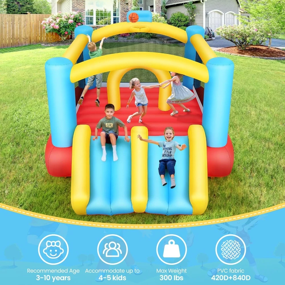 Bounce House,Inflatable Bounce House for Kids with Blower Included,Indoor/Outdoor Playhouse Kids Bouncy House for Backyard,Jumpi