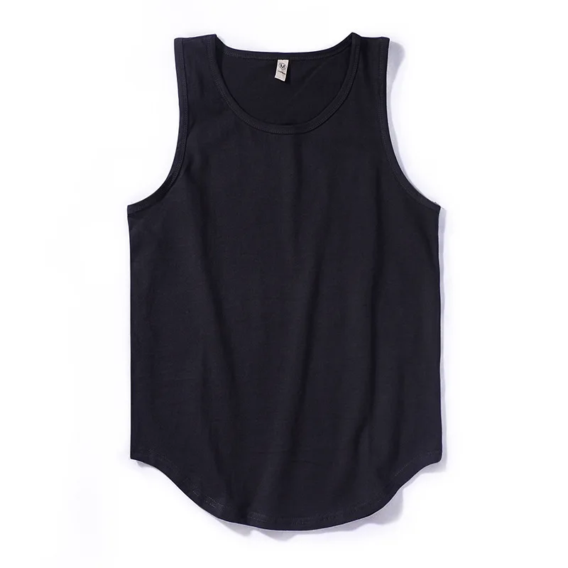 MRMT 2024 High Street Men\'s Tank Top Curved Hem Brand New Hip Hop Men Pure Cotton Solid Color Sleeveless Vest Man Vests Tops