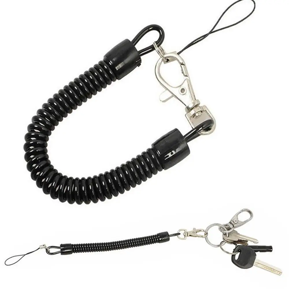 Retractable Spring Coil Keychain, Durable Design