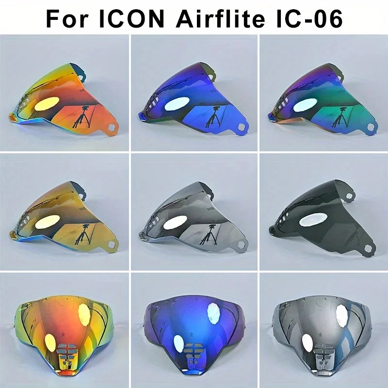 Viseira IC-06 para ícone airflite IC-06 protetores de capacete de motocicleta proteção uv cascos visera protetor solar lente pára-brisa