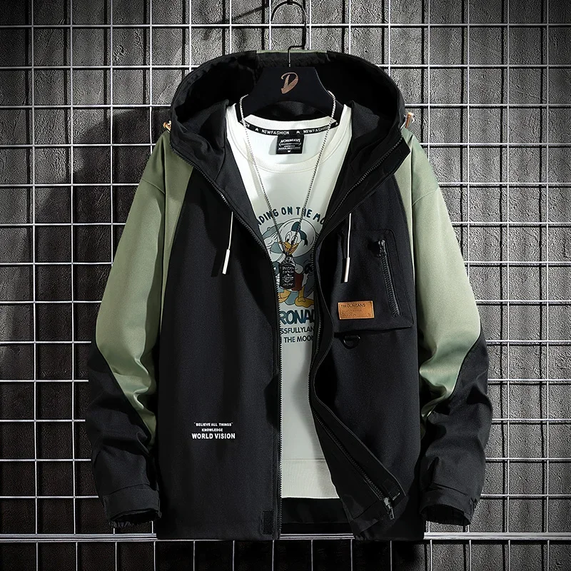 Plus Size Casual Jacket  Assault Jacket 9XL Autumn Hot Trend Versatile Loose Men's Clothing, Overweight Student Workwear Jacket