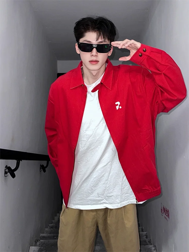 

Мужская рабочая одежда Cleanfit Red Harington Jaet, бейсбольное пальто, осенняя мода, повседневная дышащая застежка-молния, без шляпы