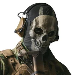 Halloween Horror Ghost Skull Mask Call of Duty MW2 Latex Headgear Helmet Cosplay Perform Party Masquerade Prop Skeleton Masks