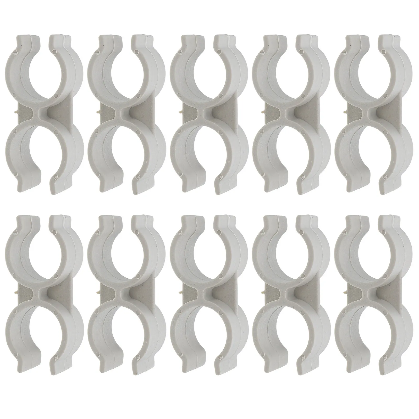 

20Pcs Broom Clip Double Pipe Holder Plastic Fastener Replacement Parts Dustpan Pole Connection Clip Heavy Duty Pole Clamp