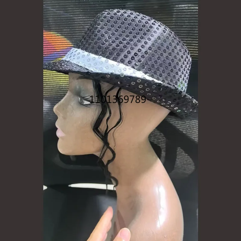 ポップスター キング ジャクソン コスチューム アクセサリー M-J スパンコール グローブ、ブラック フェドーラ ハット、サングラス 80 年代をテーマにしたハロウィーン コスプレ パーティー