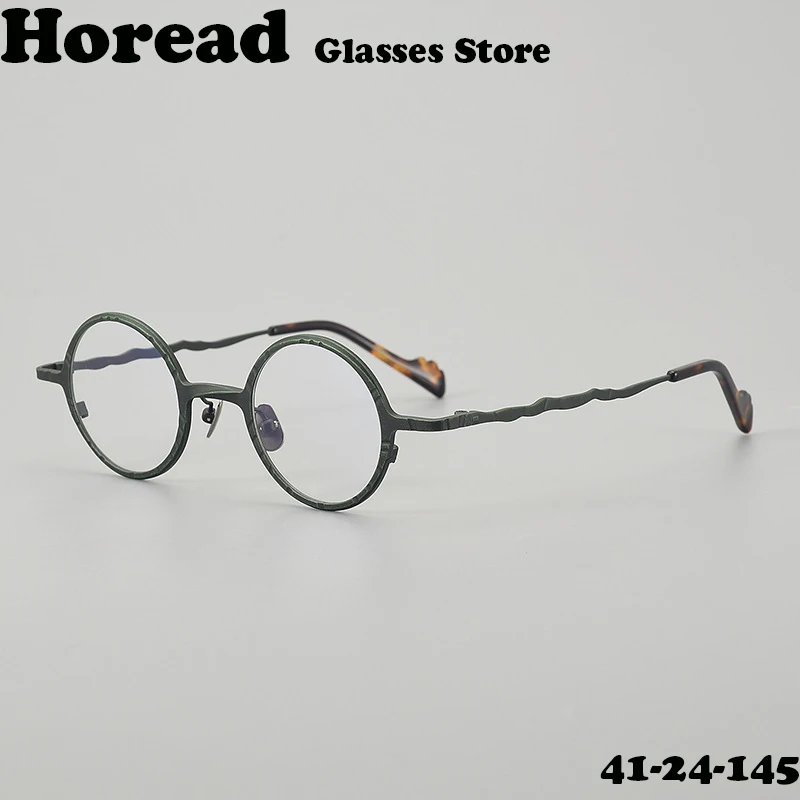 2025 Japanese Handmade Small Round Glasses Frame Men Women Titanium Vintage Eyeglasses specific for High Pyopia Astigmatism