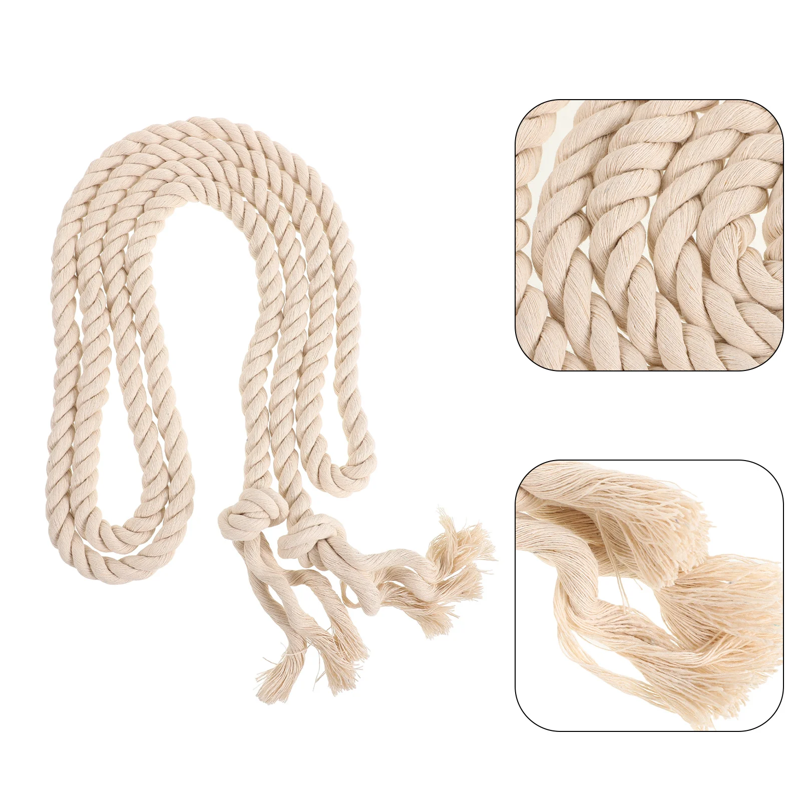 مضفر القنب بنطلون حزام الخصر القطن الطبيعي الكتان قابل للتعديل الخصر الحبل البوهيمي خمر سلسلة حزام للنساء الرجال