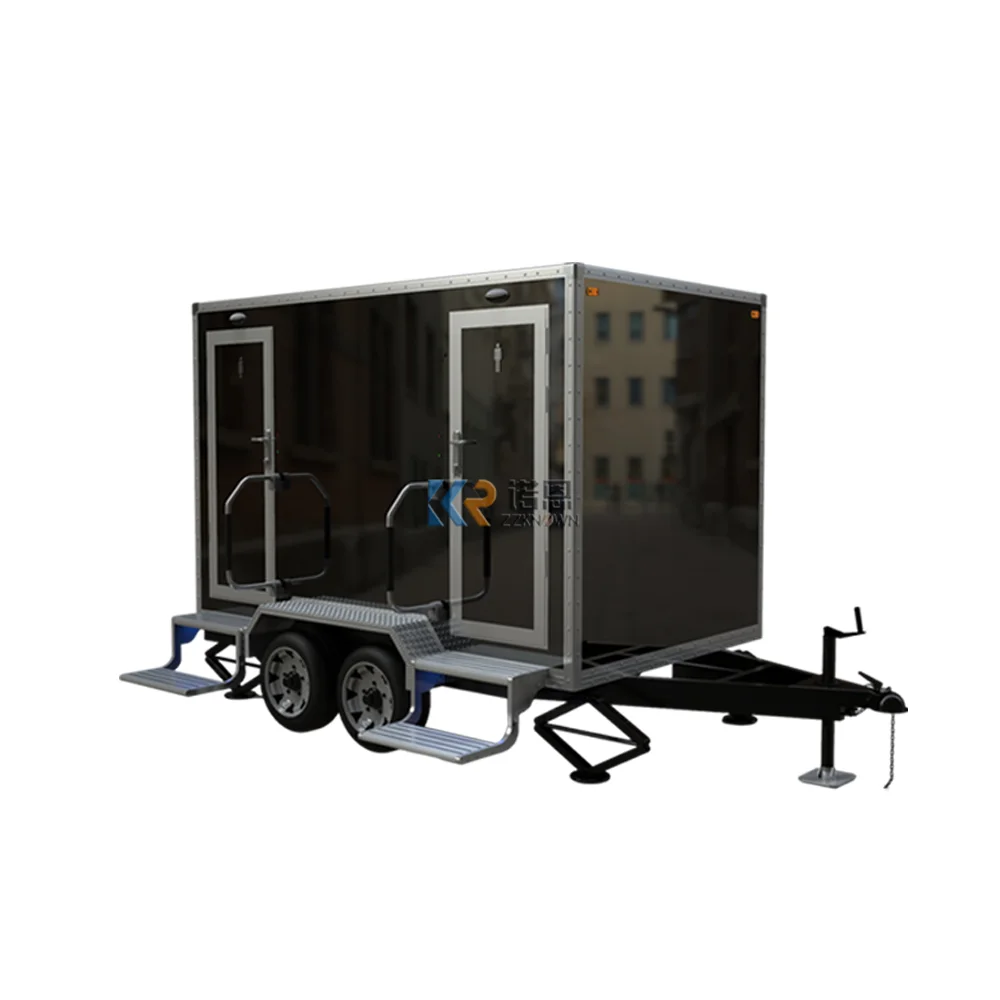 2023 Mobile Toilet Cubicle Trailer Outdoor Party Portable Public Toilet Trailer Bathroom And Restroom Hotsale