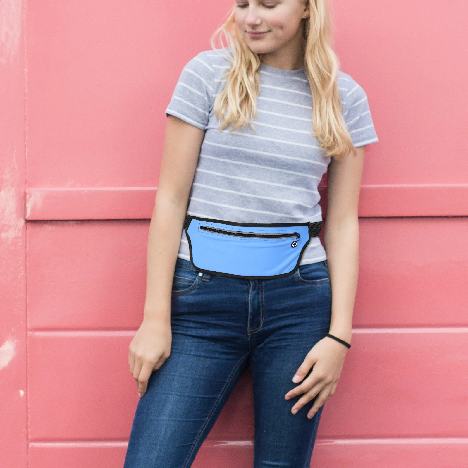 

Slim Waist Pack for Phone Storage Waterproof Lightweight Running Belt for Men Women Outdoor Sports Hiking Cycling Travel Fitness
