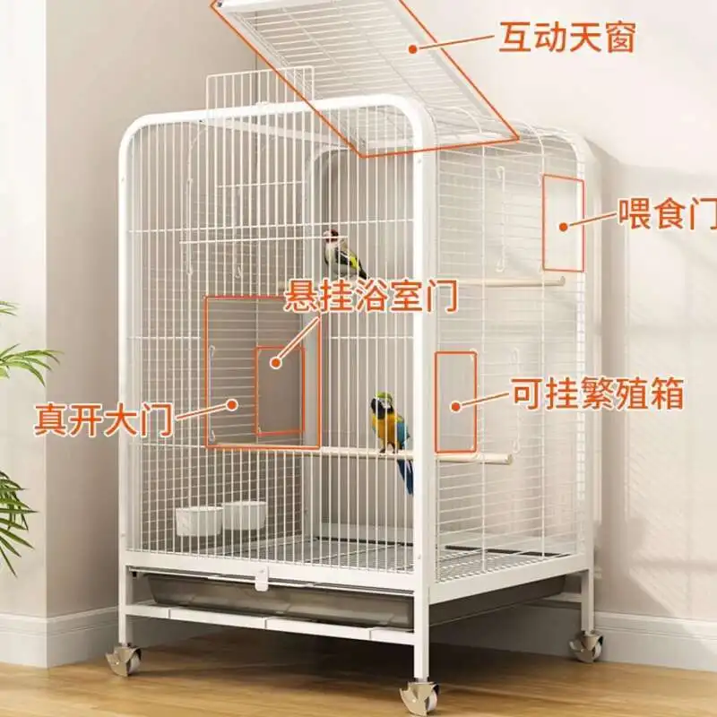 

Hammock Large Bird Cage Carrier Canary Parrot Feeder Quail Cage Cover Accessories Palomas Gabbia Per Uccelli Pet Supplies CY50BC