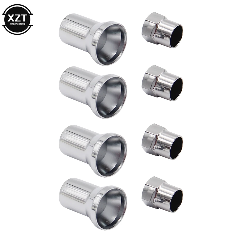 4pcs TR413 Chrome Car Truck Tire Wheel Tyre Valve Stem Hex Caps with Sleeve Covers