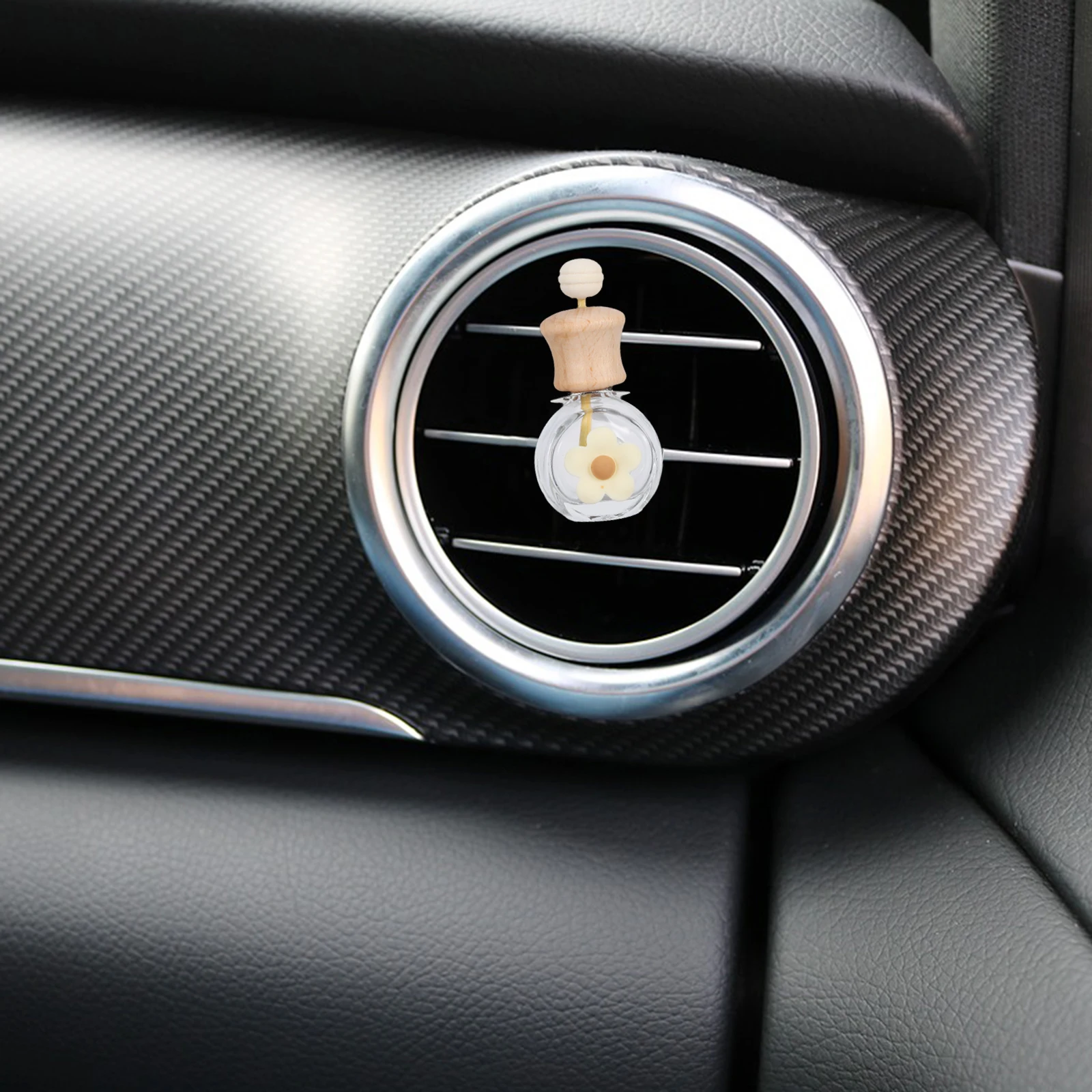 

2Pcs Perfume Bottle Car Glass nament Essential Oil Diffuser Home Decorations Air Vent Clip Aromatherapy Accessories Fragrance