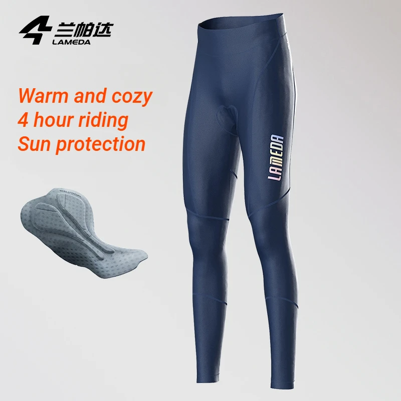 

Lameda Winter Cycling Long Pants Men Knee-windproof Fleece Long Pants With Spongy Padded Warm Fleece Men's Sports Trousers