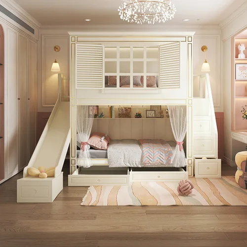 어린이 가구 단단한 나무 자매 및 형제 침대, 상하 침대 벙커침대, 상하 침대 분리 