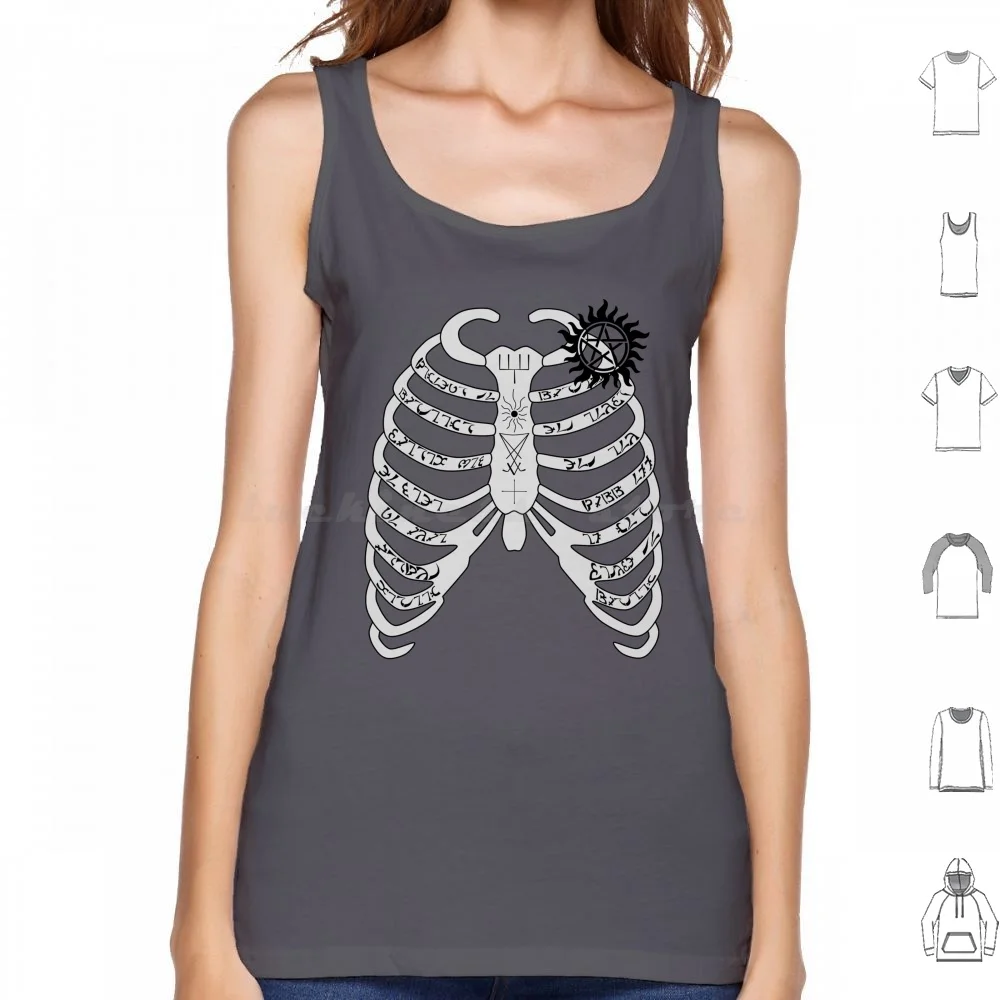 Supernatural-Dean Winchester's Ribcage Tank Tops Vest Sleeveless Supernatural Dean Dean Winchester Ribcage Anti Possession