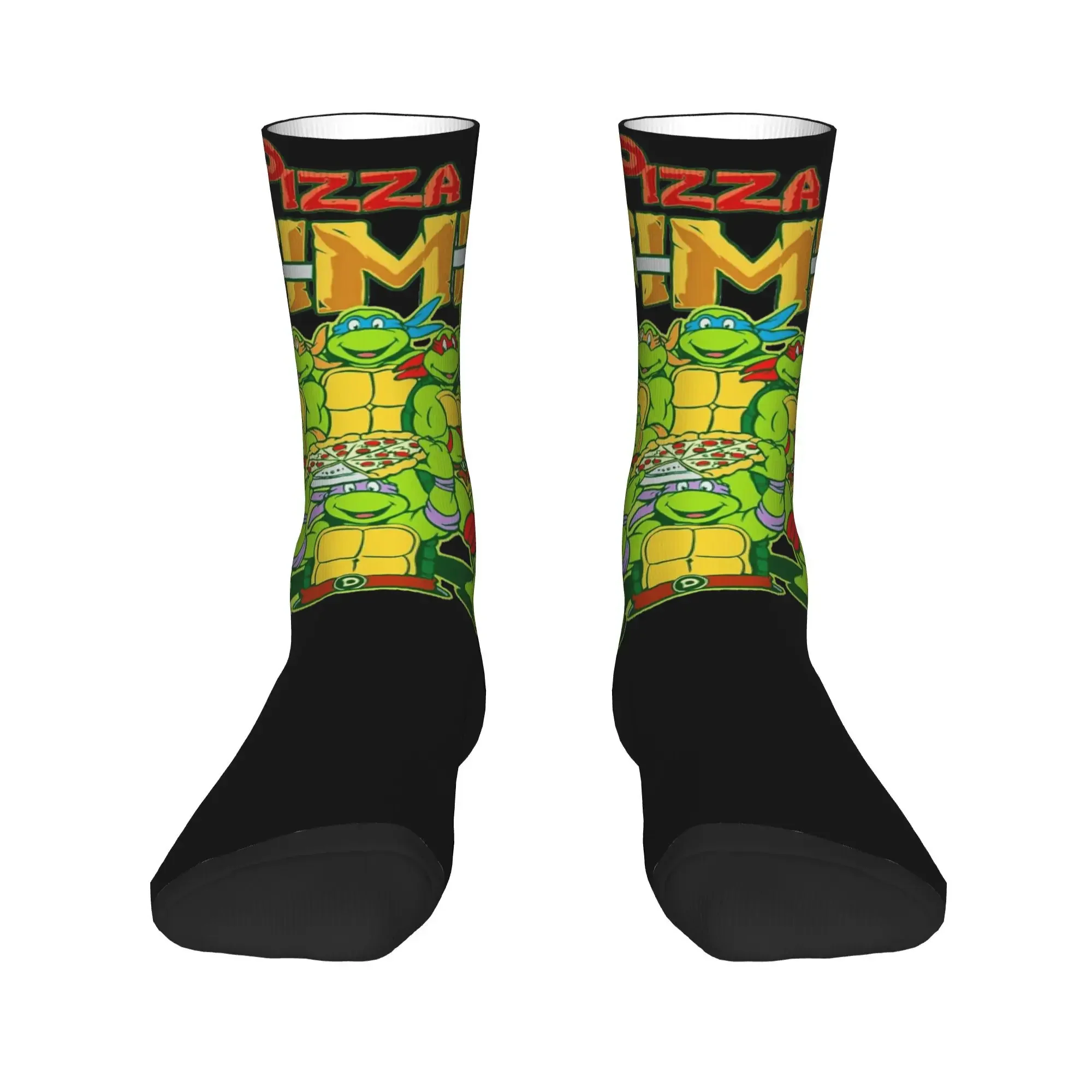 Teenage Turtles  Pizza Time  Print Dress Socks Product for Daily Wear Non-slip Funny Cute Movie Printed 