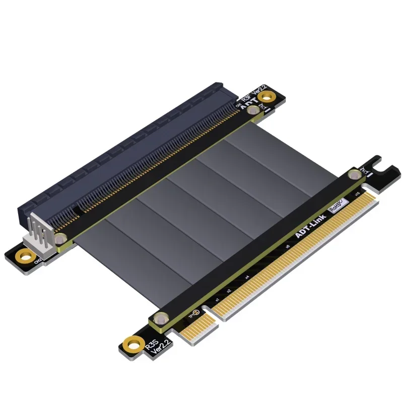 

Full Speed 3.0 PCIE X16 Riser Cable Graphics Card Extension Straight Vertical PCI Express Riser Shielded Extender With 4pin