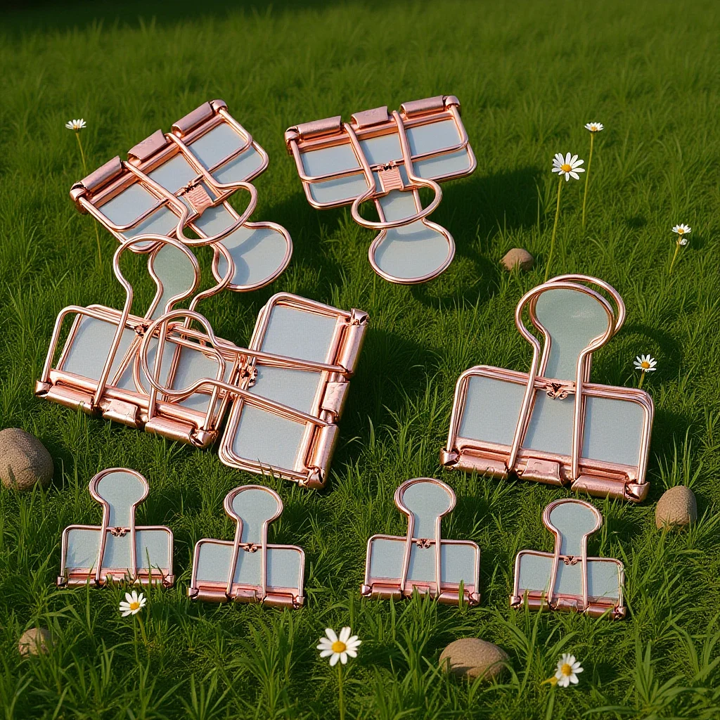 10Pcs Document Clips Metal Binder Clips Alloy Office Home Paper File Organizer for Notes Envelopes and Exam Sheets