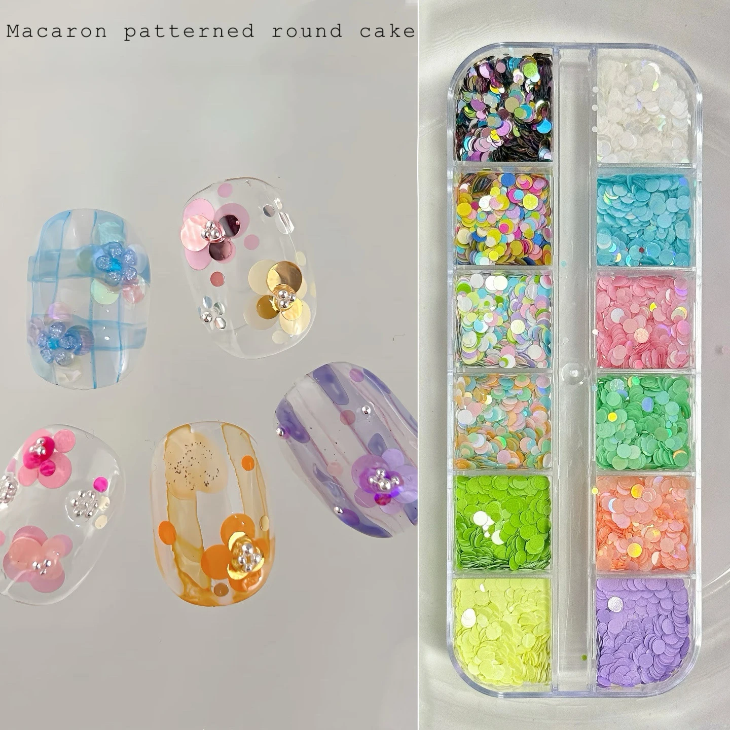 Nail Art Aesthetic - НОВИНКА: 12 ячеек с блестками для