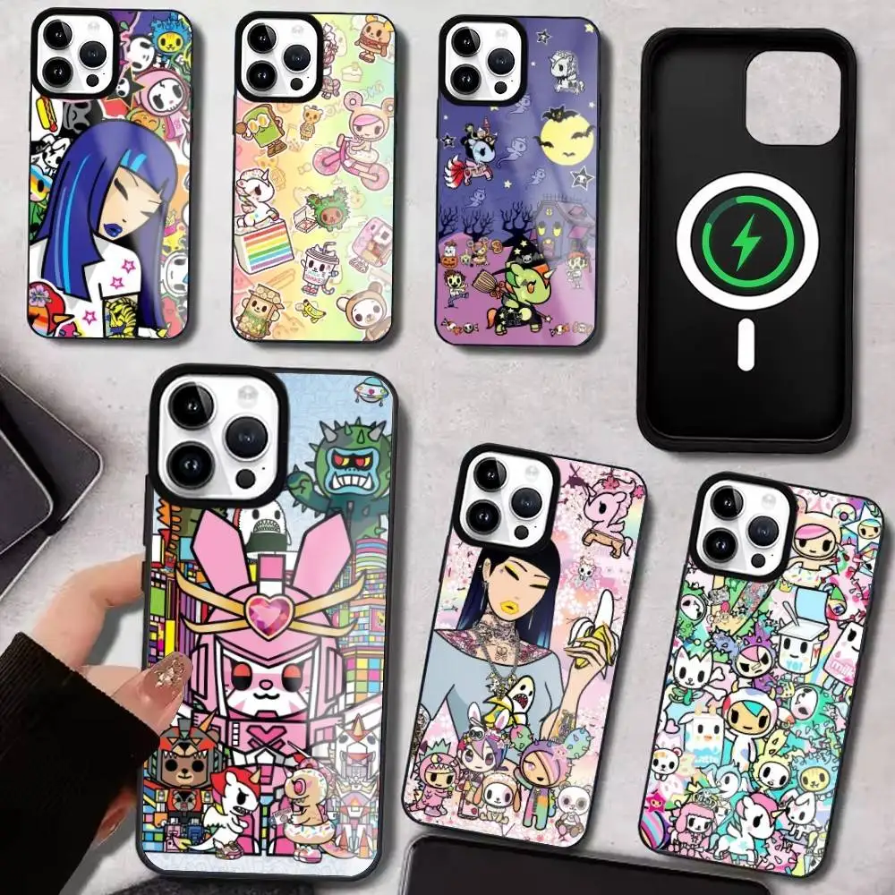 

Japan T-Toki D-dokis Phone Case For iPhone17,16,15,14,13,12,11 Plus,Pro Max Magnetic For Magsafe Wireless Charging