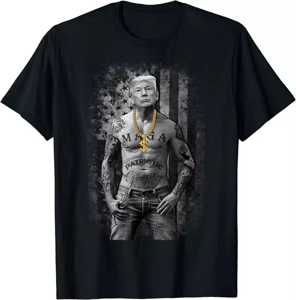 Patriotic Gangster Anti Liberal Pro Trump Republican Unisex T-Shirt Anime Graphic T-shirts For Men Clothing Women Tees Y2K Tops