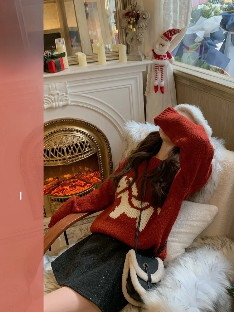 

Теплый женский свитер-пуловер Huazuo Home Brand, вязаный, зимний, модный, утепленный, с длинными рукавами, маленький размер