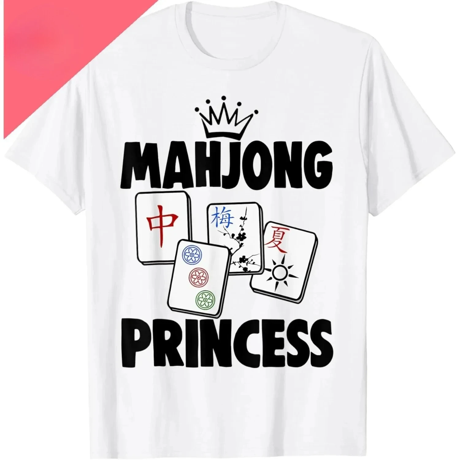 Fun Mahjong Princess T-shirt, A Gift for Female Game Enthusiasts, Short-sleeved Couple T-shirt, Streetwear.women Clothing Y2K