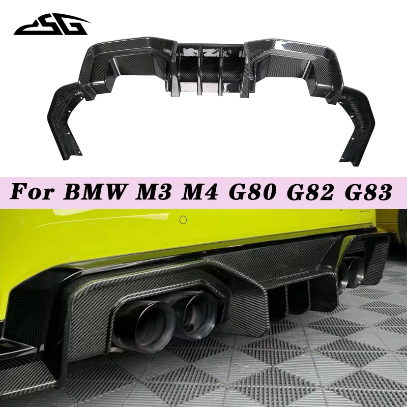 

Car Rear Lip Apron Guard Splitter For BMW M4 G82 G83 M3 G80 Carbon Fiber Rear Bumper Diffuser Spoiler Body Kit Accessories