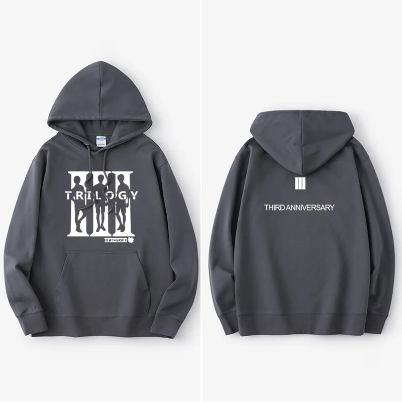 

TFBOYS Wang Junkai Wang Yuan Yang Qian Xi Tee Year Anniversary Support Hoodie Men's New Model Cotton Long Sve Streetwear