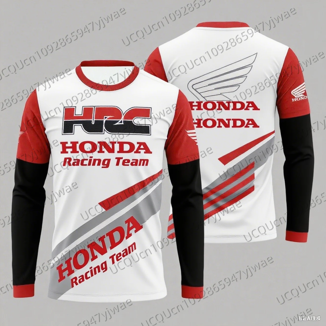 

Весенне-осенняя быстросохнущая футболка для верховой езды с длинными рукавами для мотоциклистов BikerHonda, топы для мужчин и женщин