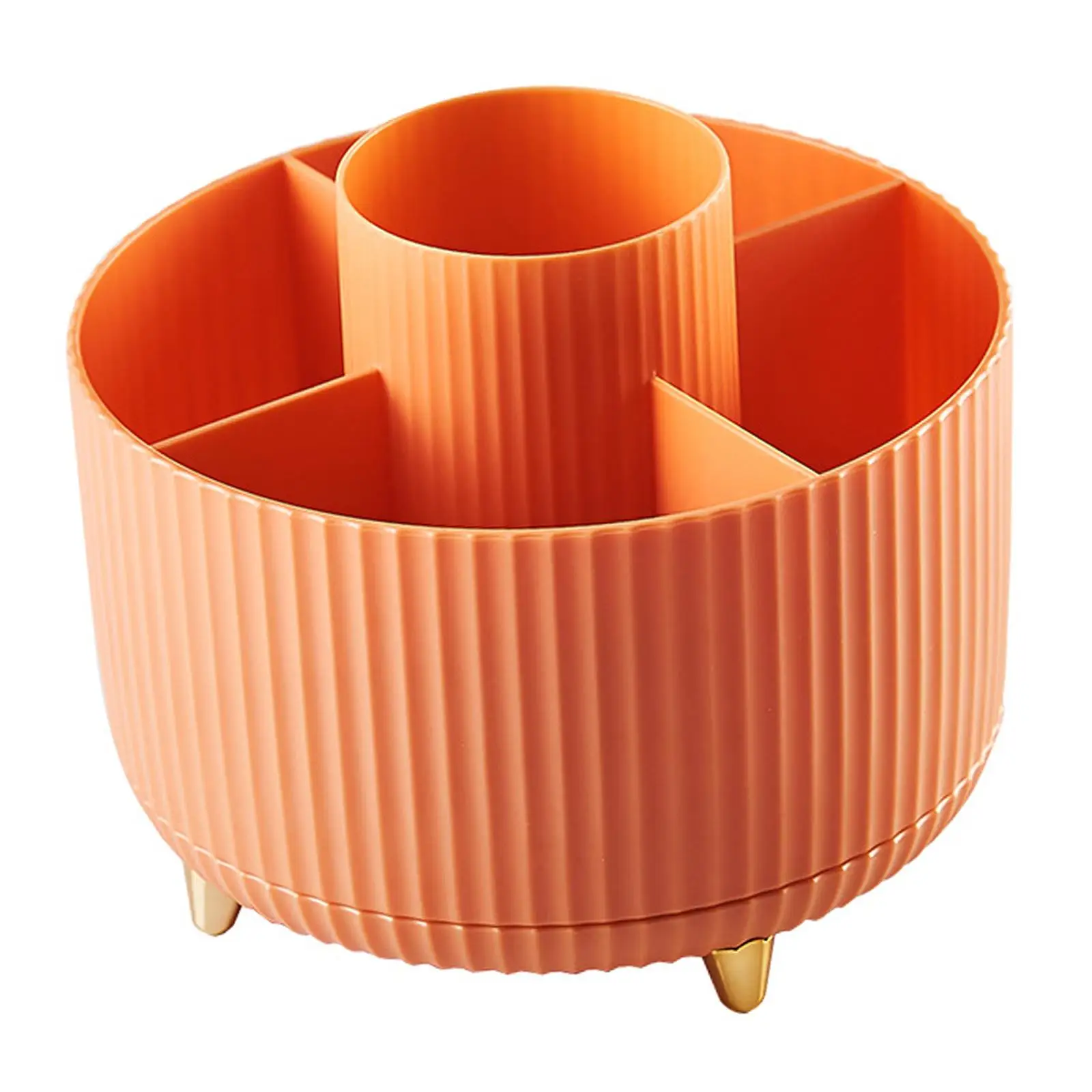 

Desktop 360° Rotating Cosmetic Storage Box Makeup Holder for Pencil Multipurpose Accessories with 5 Compartments for