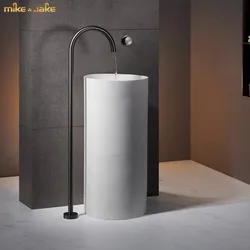 Floor stand basin faucet High tall basin sink tap Cold and hot floor type bathtub faucet column basin vertical faucet