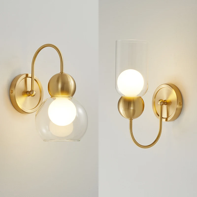 

Creative LED Wall Lamps for Living Room Bedroom Study Room Decoration Wall Sconces Black Gold Lustre Corridor Aisle Wall LIght