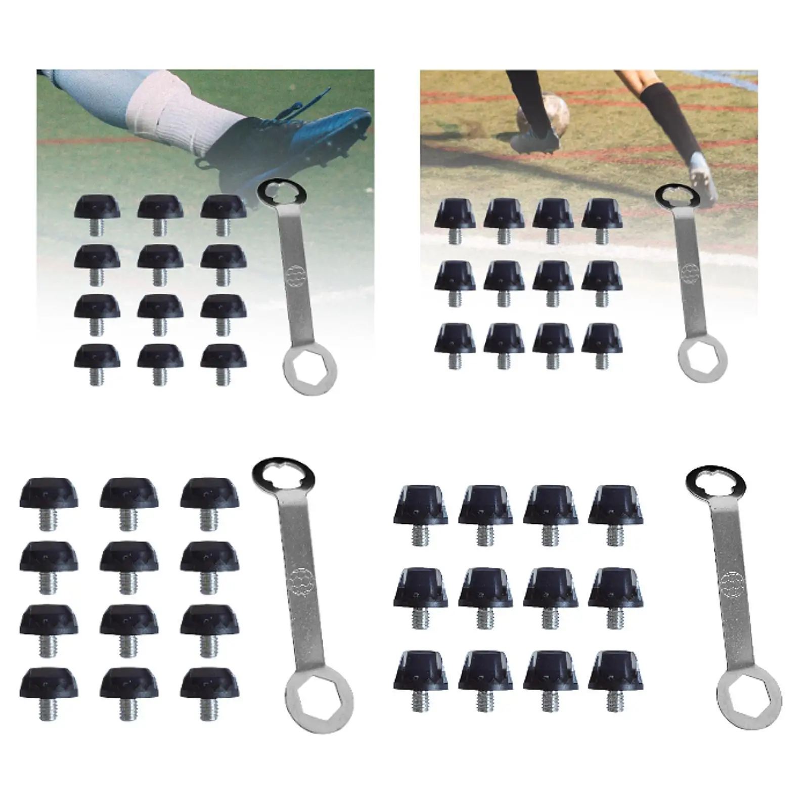 12 個ラグビーシューズスタッドトラックシューズアクセサリープロフェッショナル M5 芝生滑り止めサッカースタッドサッカーブーツスパイクトレーニング用