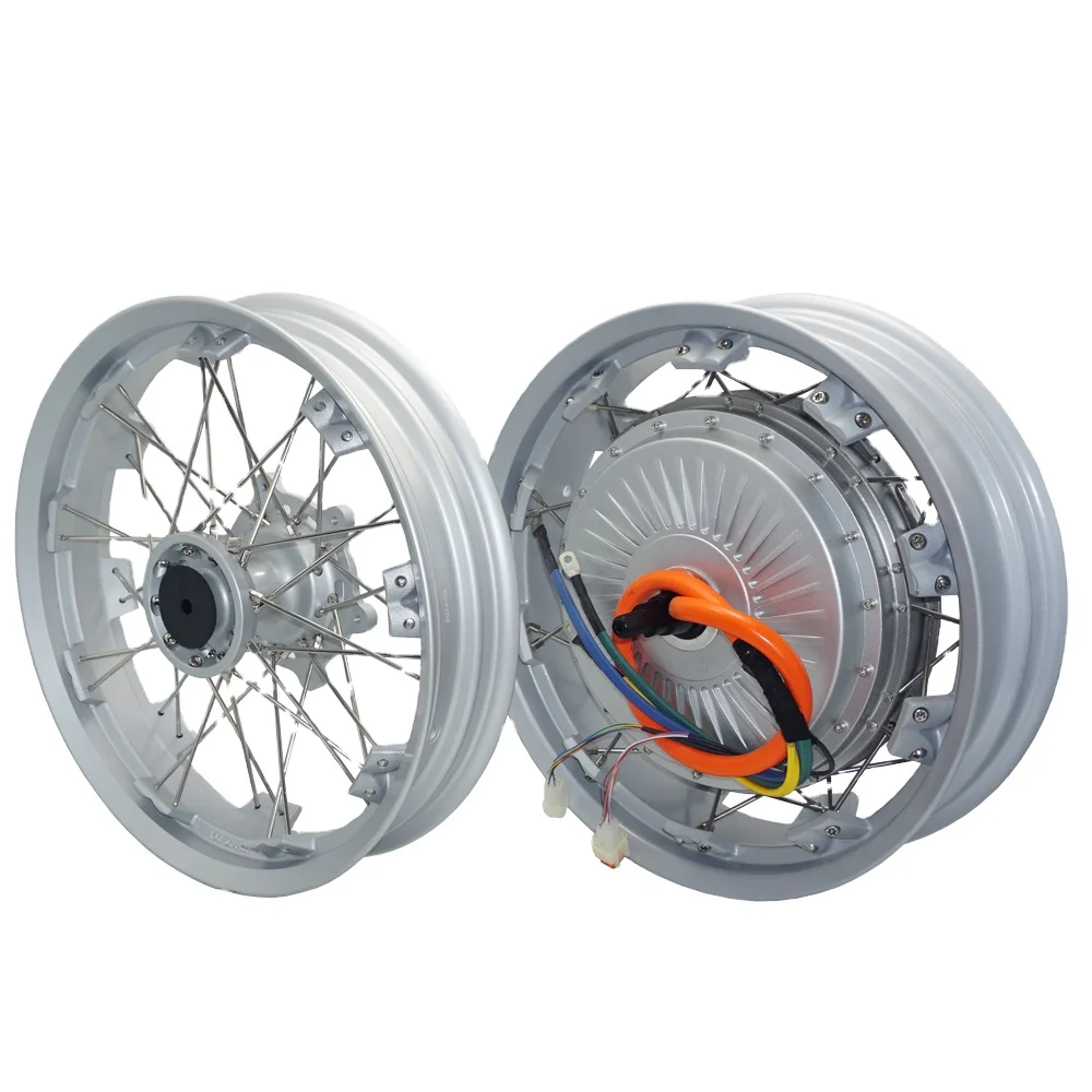 17inch 273 8000W V3 72V Hub Motor Kits With 17x3.0inch Front Wheel And 17*4.25inch Moped Motor 120kph High Speed