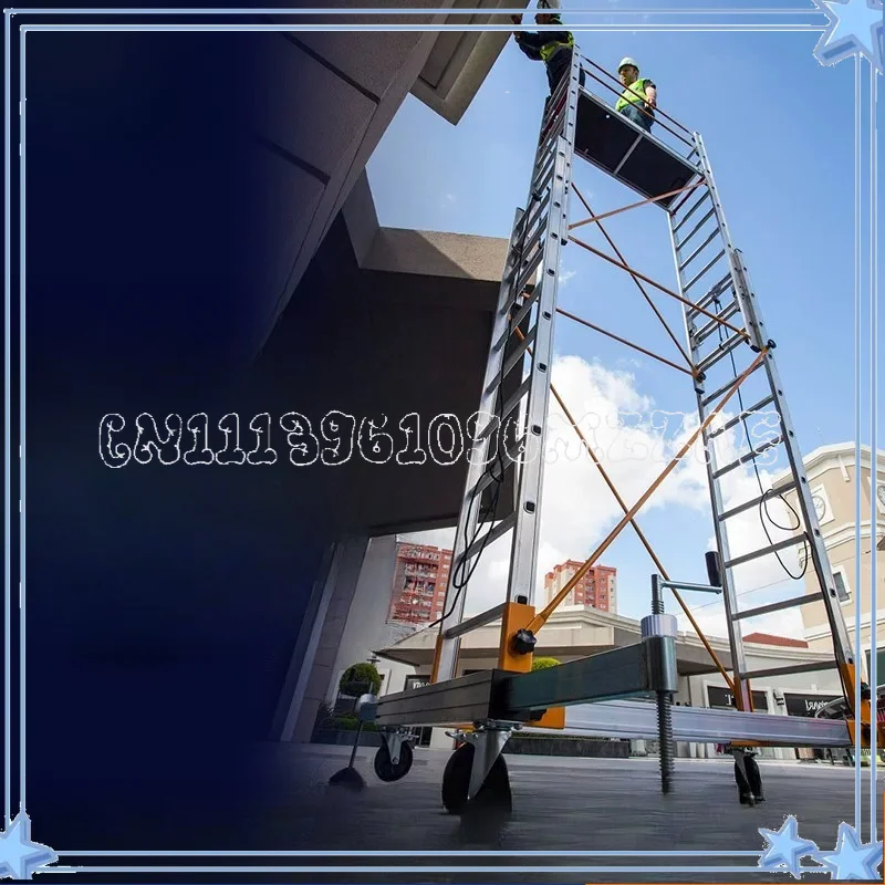 Scaffolding Mobile Elevator Aluminum Alloy Ladder Telescopic Folding Aerial Work Platform Climbing Ladder Cloud Ladder
