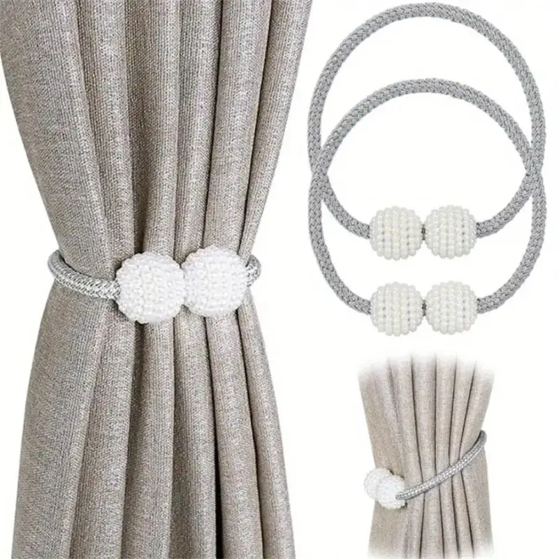 2Pcs Window Tieback Holder Magnetic Curtain Tiebacks Decorative Rope Fixer Classic Tie Design For Home Office