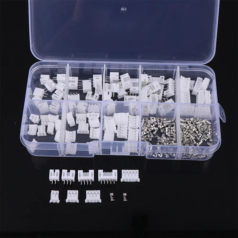 230 pcs/box JST PH 2.0mm / XH 2.54mm Terminal Connector 2/3/4/5 Pin Plastic Housing Header Crimp Wire Connector