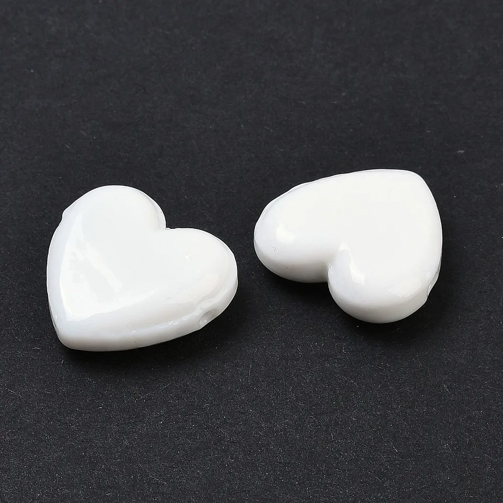10 Stück handgefertigte mehrfarbige Herz-Glasperlen aus Lampwork-Glas, Valentinstagsgeschenk, 19–20 x 6,5–7 mm für die Herstellung von DIY-Schmuck – Detail 33