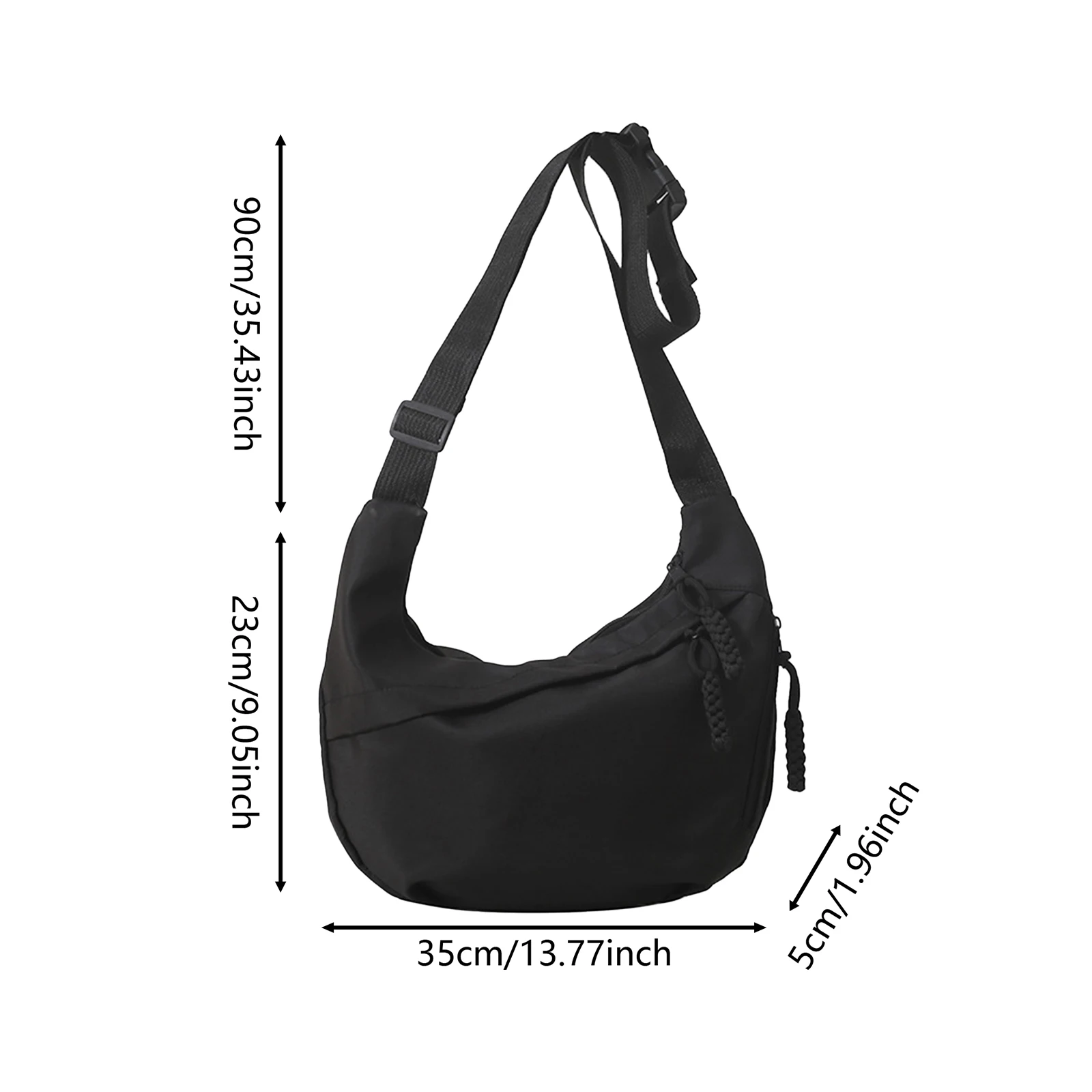 Casual Canvas Crossbody Bag for Women Designer Black/White/Red Shoulder Bags Large Capacity Tote Men Travel Shopping Bag 2025 image 6