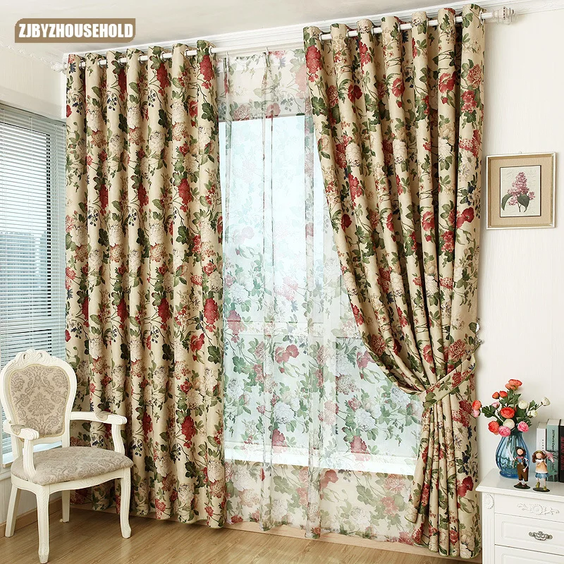 Curtains for Finished Fabrics Special Clearance Upscale Bedroom Living Room European-style Garden Curtainscustomize