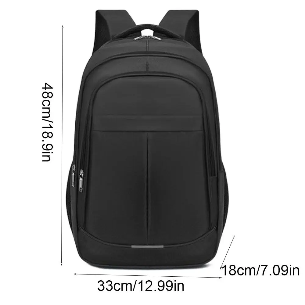 Solid Color Men Business Backpack Large Capacity Multi Layer Student School Bags Lightweight Black Men Laptop Backpack Sports