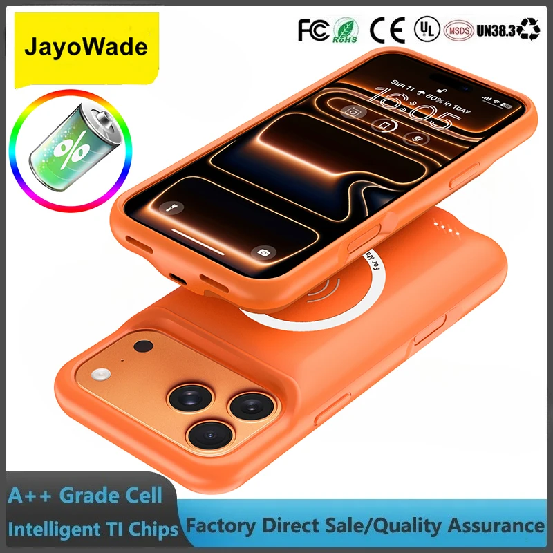 

Беспроводное зарядное устройство Orange Technology для iPhone 17 Pro Max: магнитный внешний аккумулятор, совместимый с iPhone 17 Pro