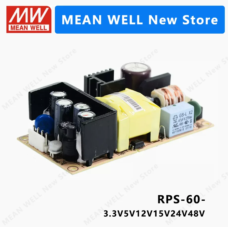 MEAN WELL RPS-60 RPS-60-5 RPS-60-12 RPS-60-15 RPS-60-24 RPS-60-48  MEAN WELL RPS 60 60W