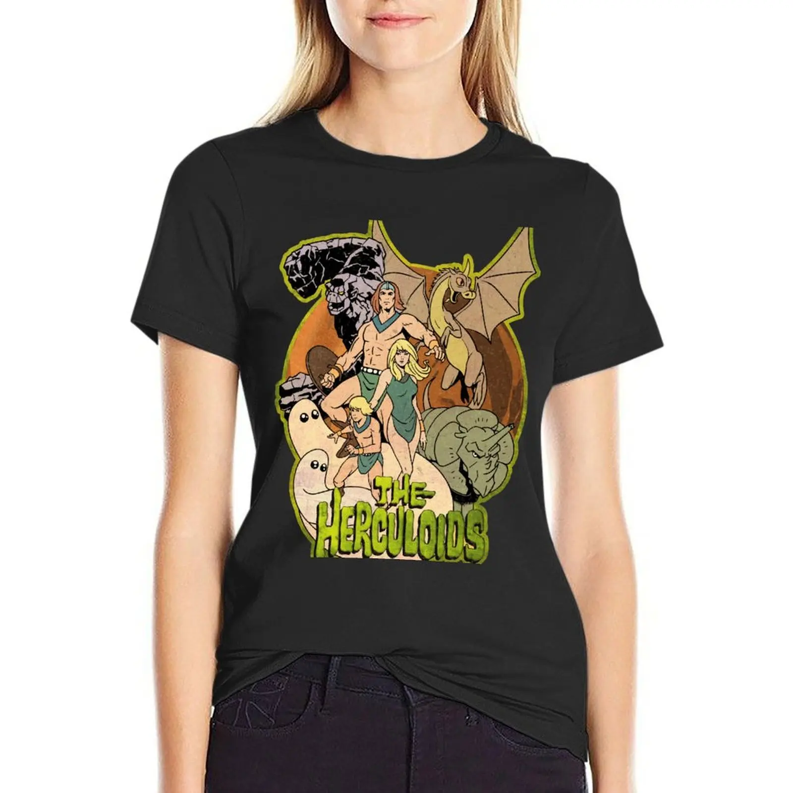 

Tribute to The Herculoids, 60s Animation Characters Grouping T-Shirt lady clothes aesthetic clothes cat shirts for Women