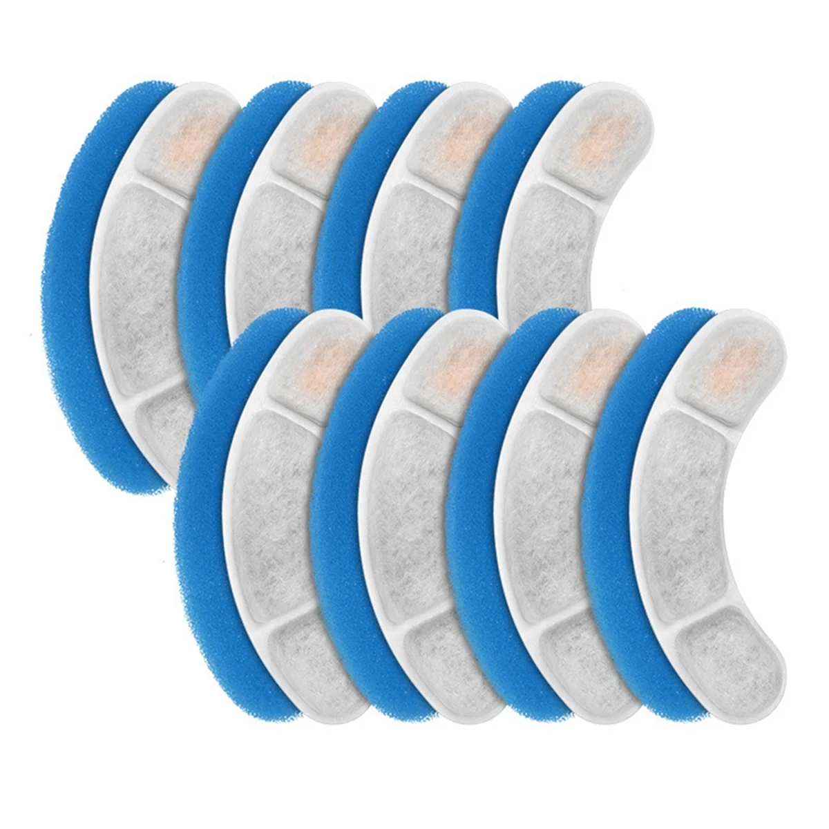 AB52 Cat Water Fountain Filter Replacement for WF050 & WF100 Cat Fountain Triple Filtration Replacement Filters 8Set
