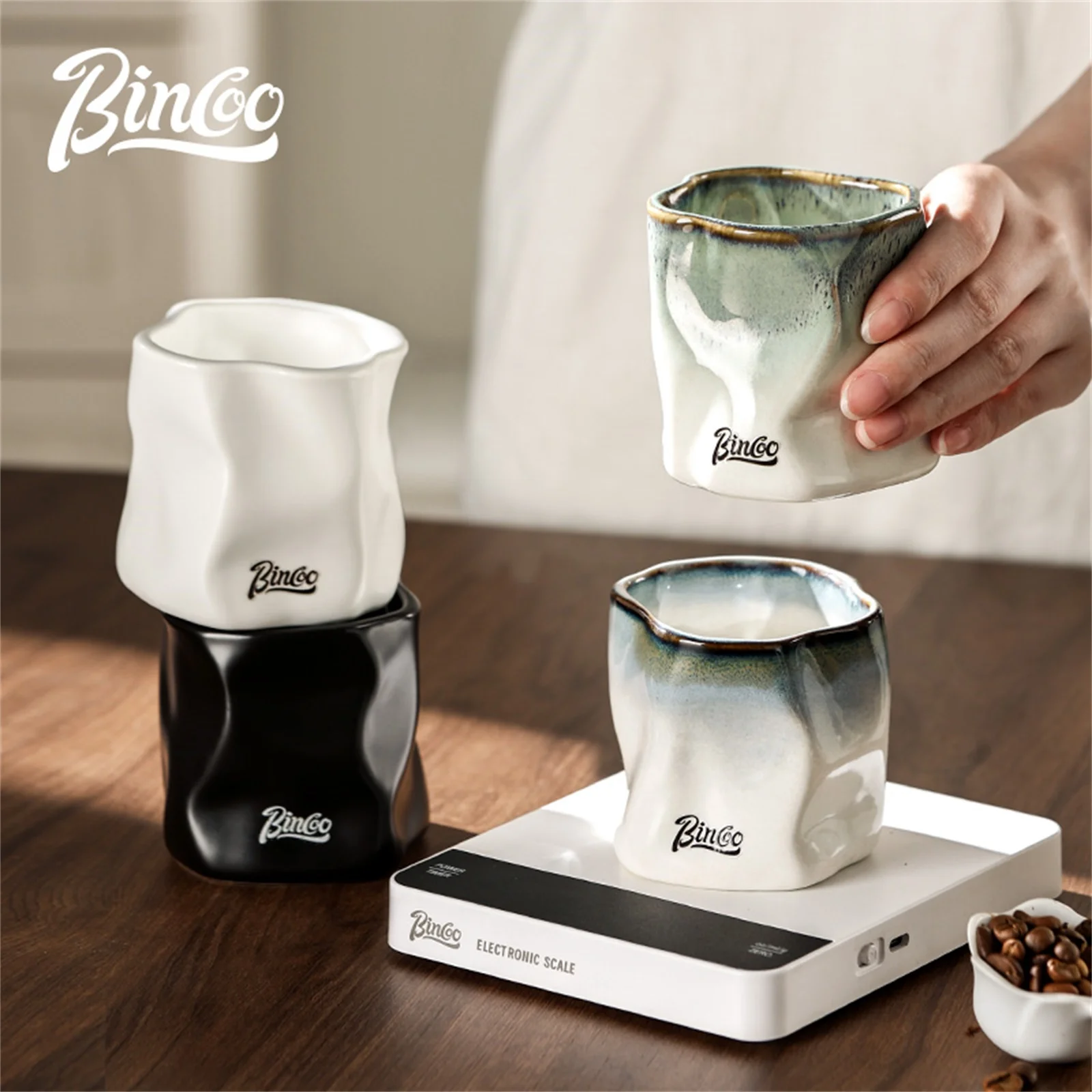 BINCOO Ceramic Coffee Filter Cup Reusable Filters V Style Coffee Maker Conical Hand Brewed Funnel Dripper Filter Cup Coffee Tool - Image 6