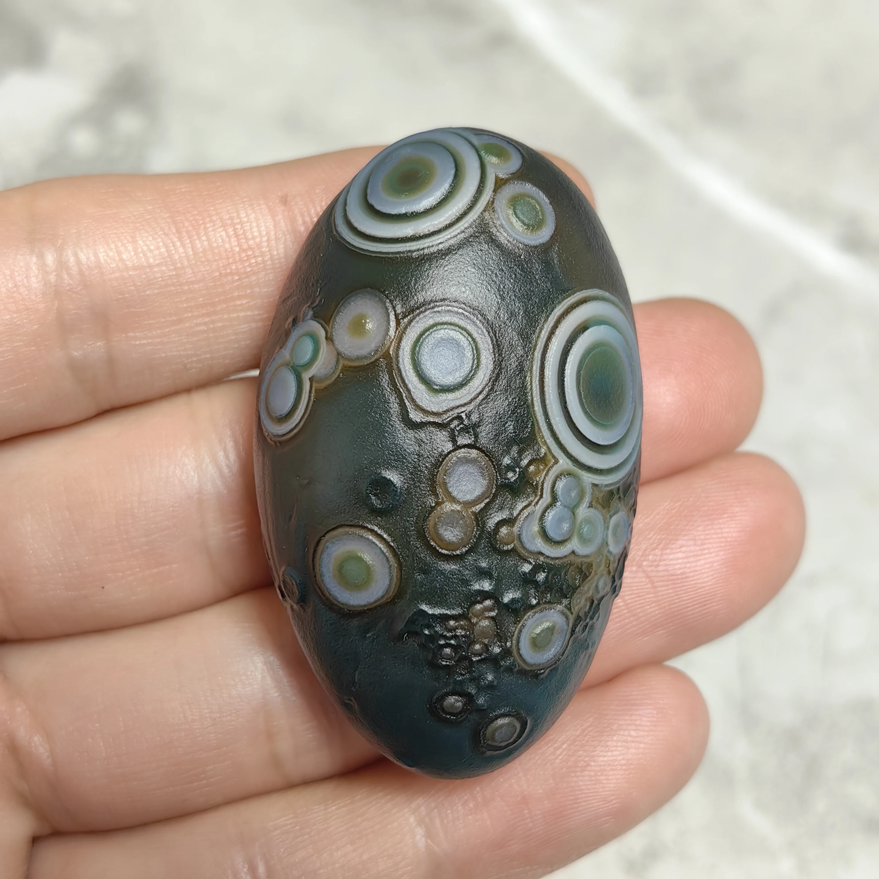 

Pure Natural Divine Eye Agate Talisman Good Luck, Attract Wealth, Energy Work, Reiki Infusd Meditation Jewelry DIY Decoration